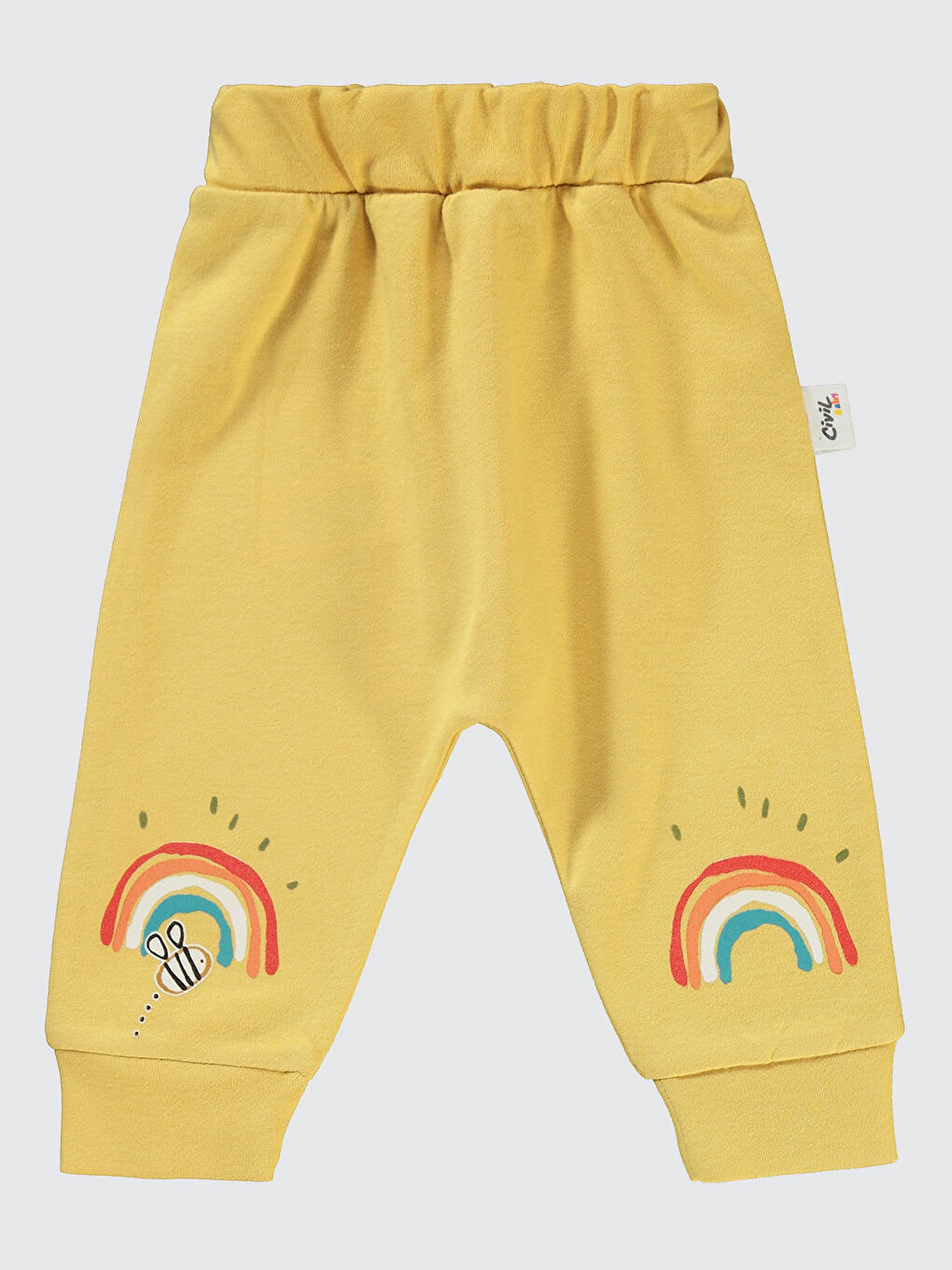 Kahverengi Baby Kız Bebek 2'li Patiksiz Alt 3-12 Ay Hardal-1