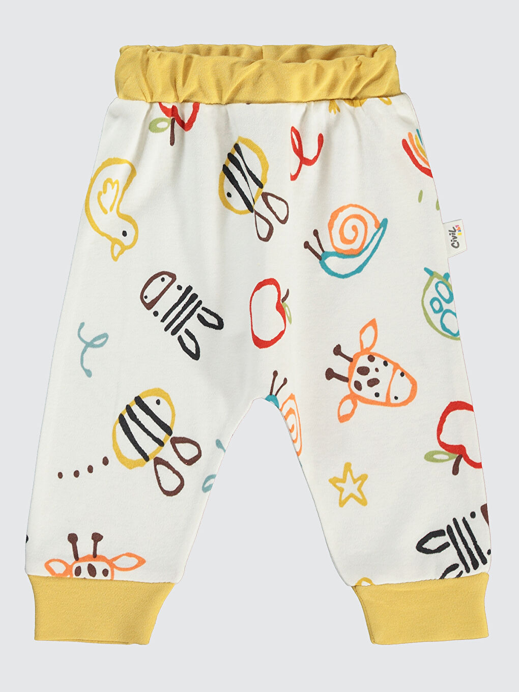 Kahverengi Baby Kız Bebek 2'li Patiksiz Alt 3-12 Ay Hardal-2