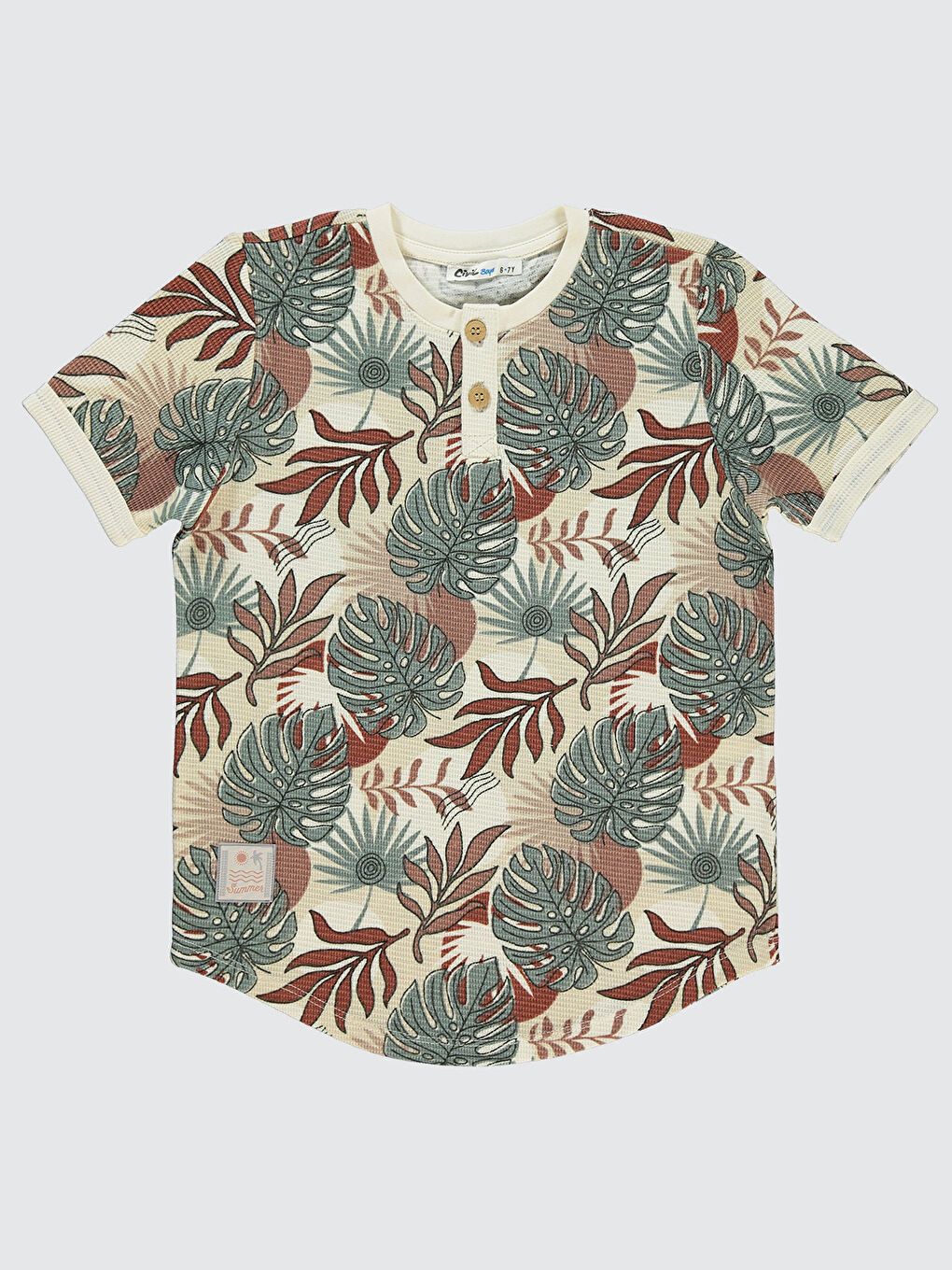 Bej Boys Erkek Çocuk Tişört 6-9 Yaş Fil Dişi