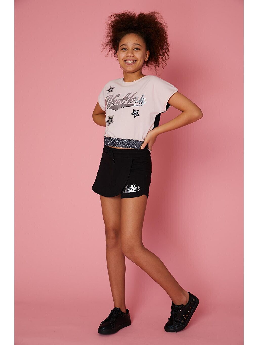 Siyah Kız Çocuk Anymore Şort