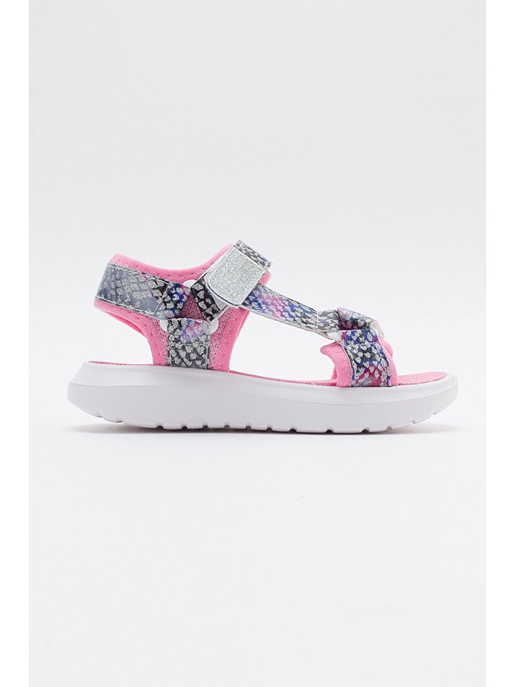 Gri Kız Çocuk Gümüş Anatomik Hafif Spor Sandalet-3