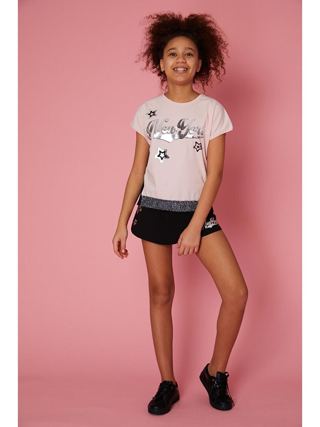 Siyah Kız Çocuk Anymore Şort-2