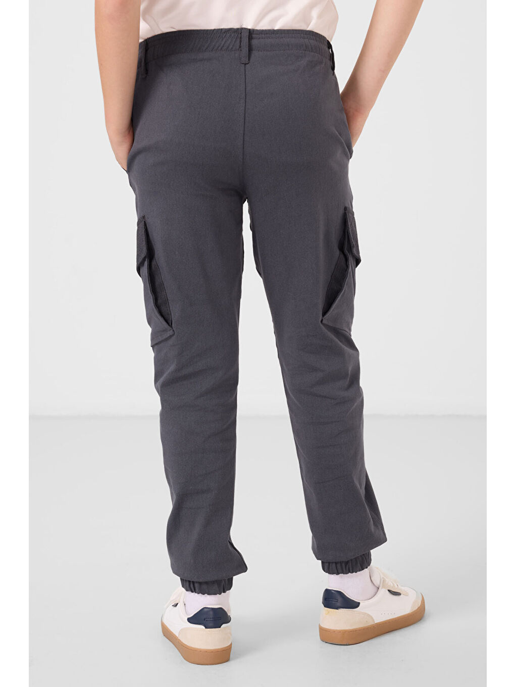 Gri Standart Fit Dokuma Hafif Esnek Chino Erkek Çocuk Pantolon - 11271-4