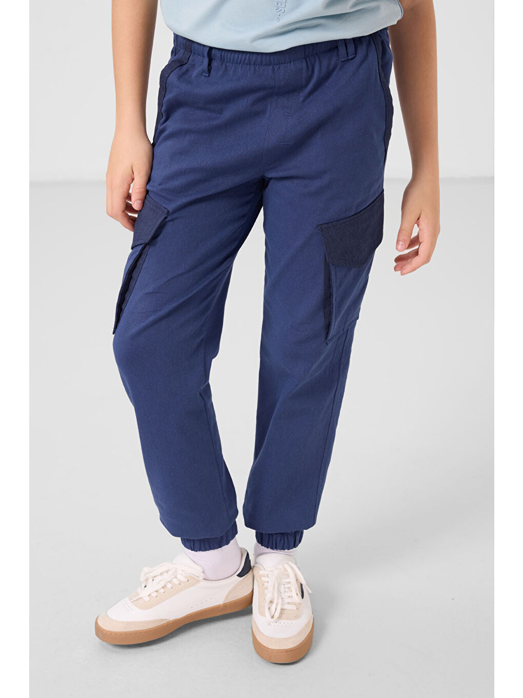 Lacivert Parlament Standart Fit Dokuma Hafif Esnek Chino Erkek Çocuk Pantolon - 11271-1