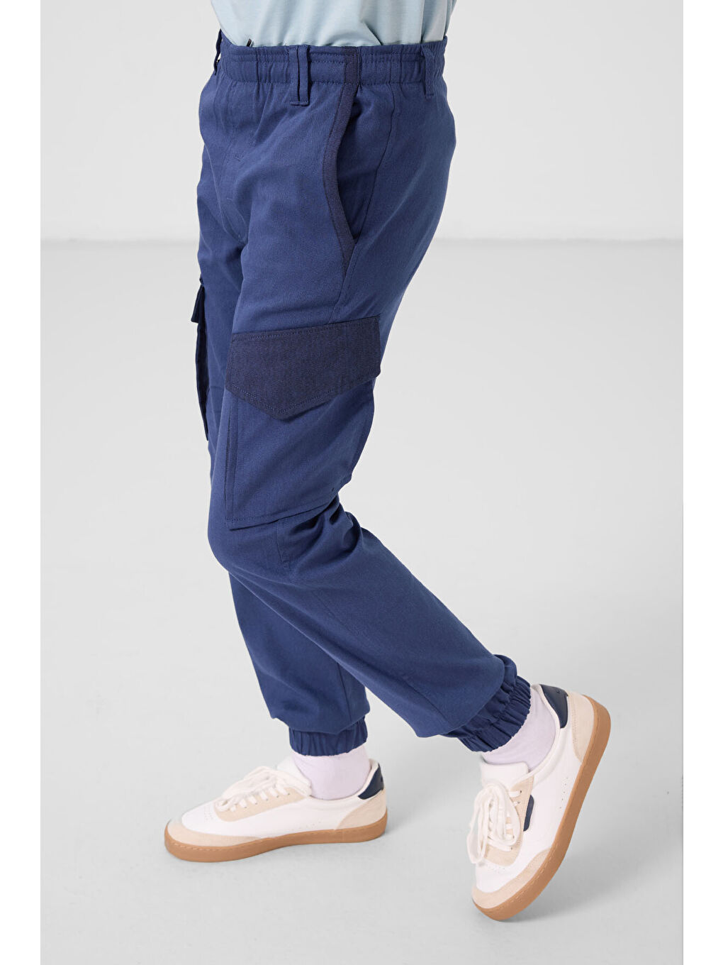 Lacivert Parlament Standart Fit Dokuma Hafif Esnek Chino Erkek Çocuk Pantolon - 11271-2