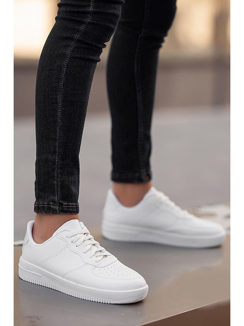 Muggo Beyaz MGPOGBA Unisex Sneaker Günlük Yürüyüş Spor Ayakkabı - 1