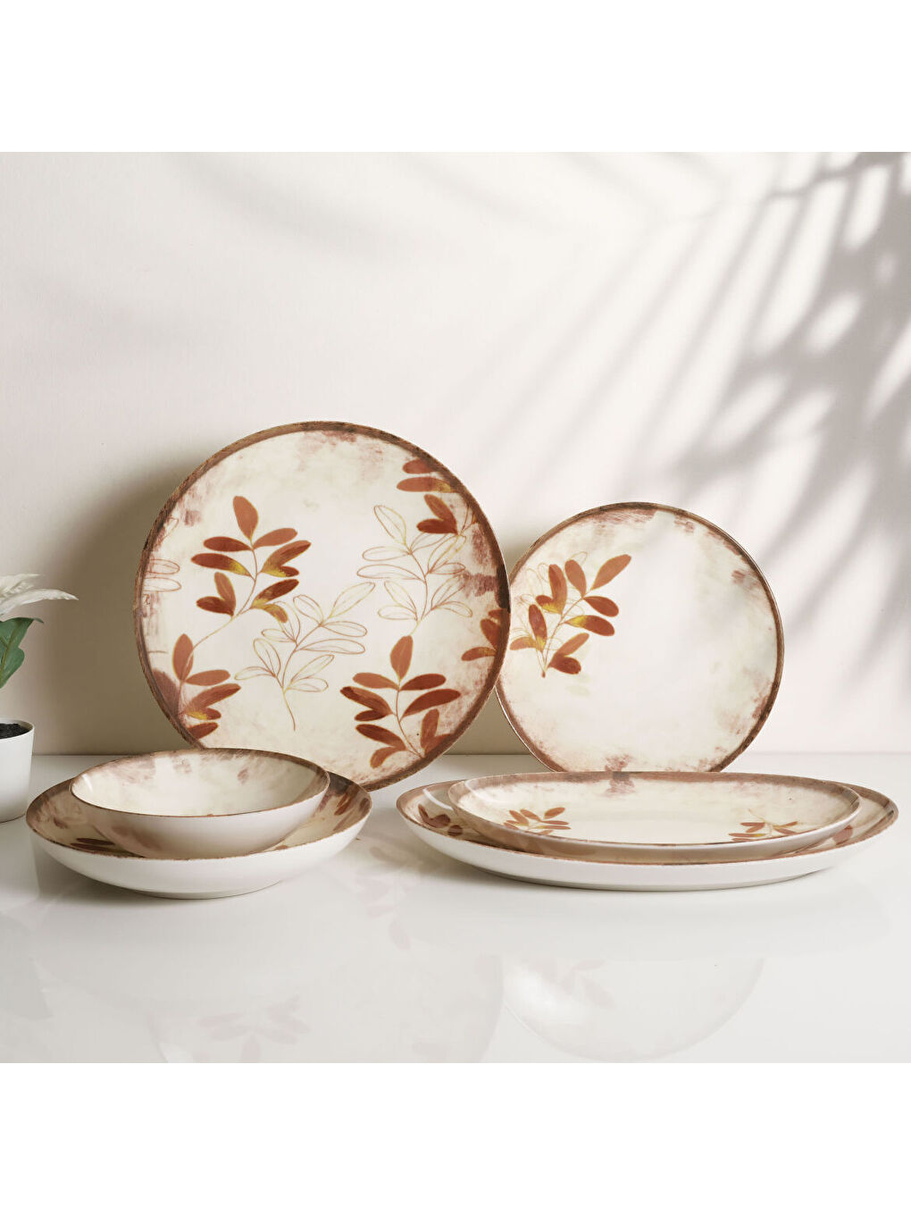 Ekru Camelia 26 Parça 6 Kişilik Yemek Takımı 4211-3