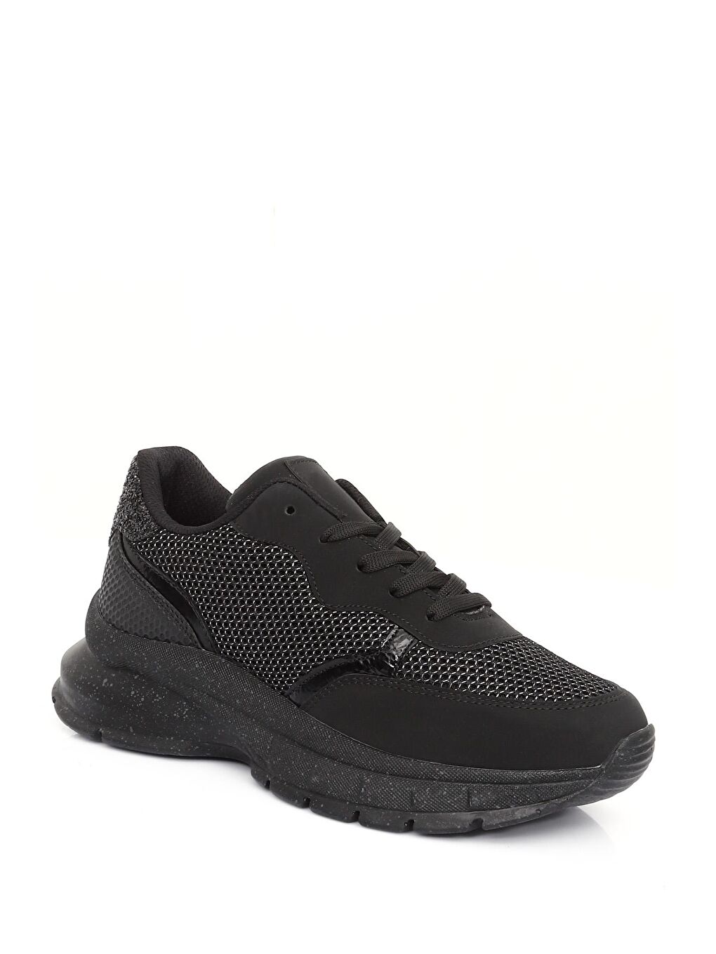 Siyah Bağcıklı  Kadın Sneaker 34555-4