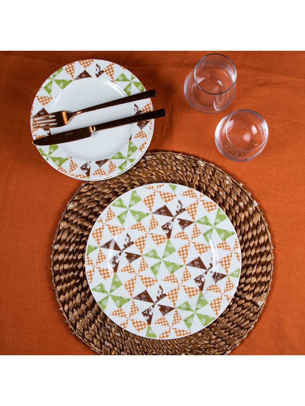 Ekru Eda 7 Parça Bone Pasta Takımı