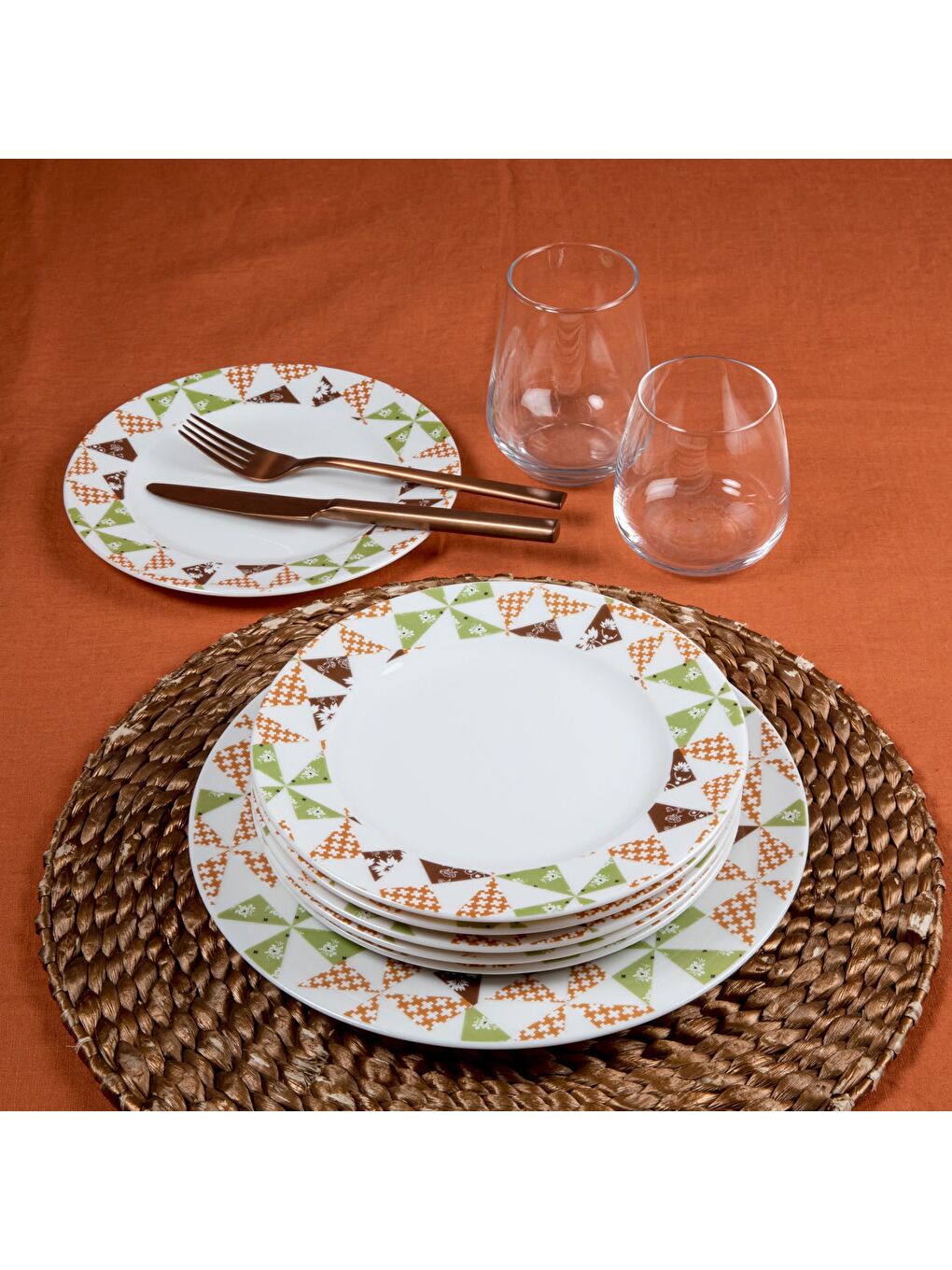 Ekru Eda 7 Parça Bone Pasta Takımı-2