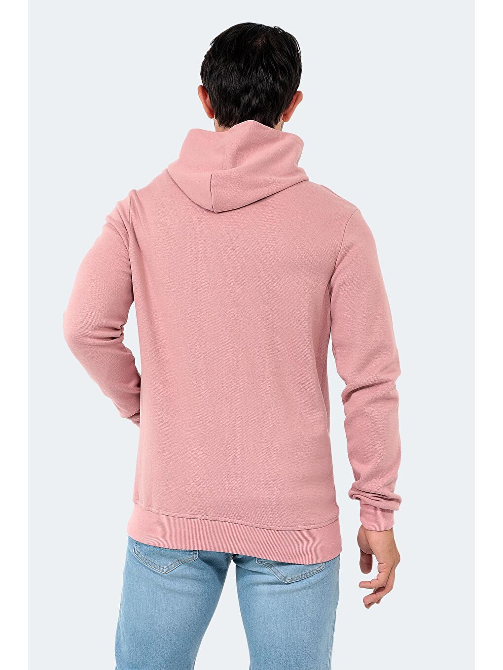 Pembe BARNA Erkek Kapüşonlu Sweatshirt Pudra-2