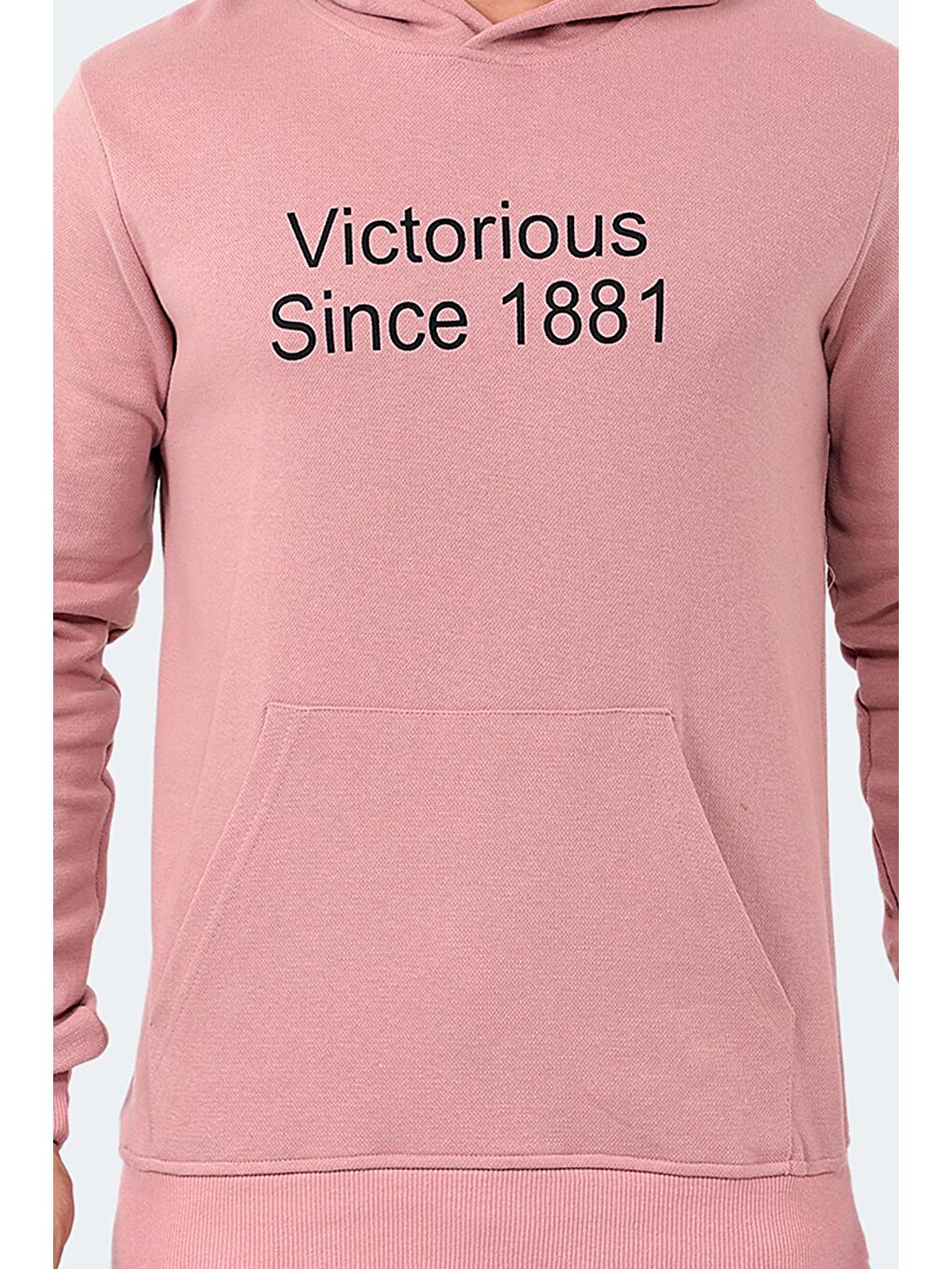 Pembe BARNA Erkek Kapüşonlu Sweatshirt Pudra-4