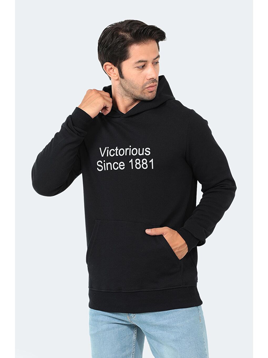 BARNA Erkek Kapüşonlu Sweatshirt Lacivert