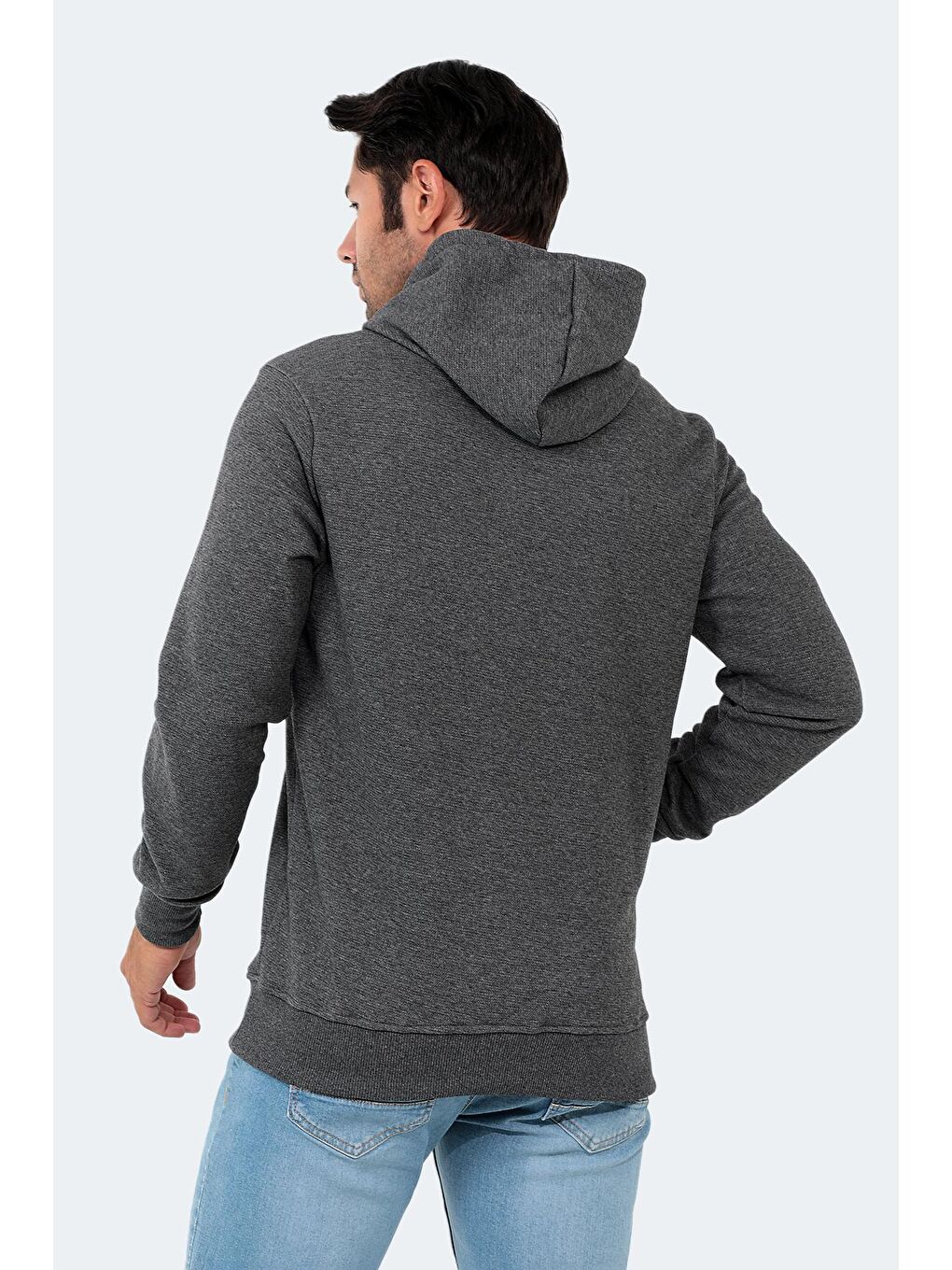 BARNA Erkek Kapüşonlu Sweatshirt Antrasit-2