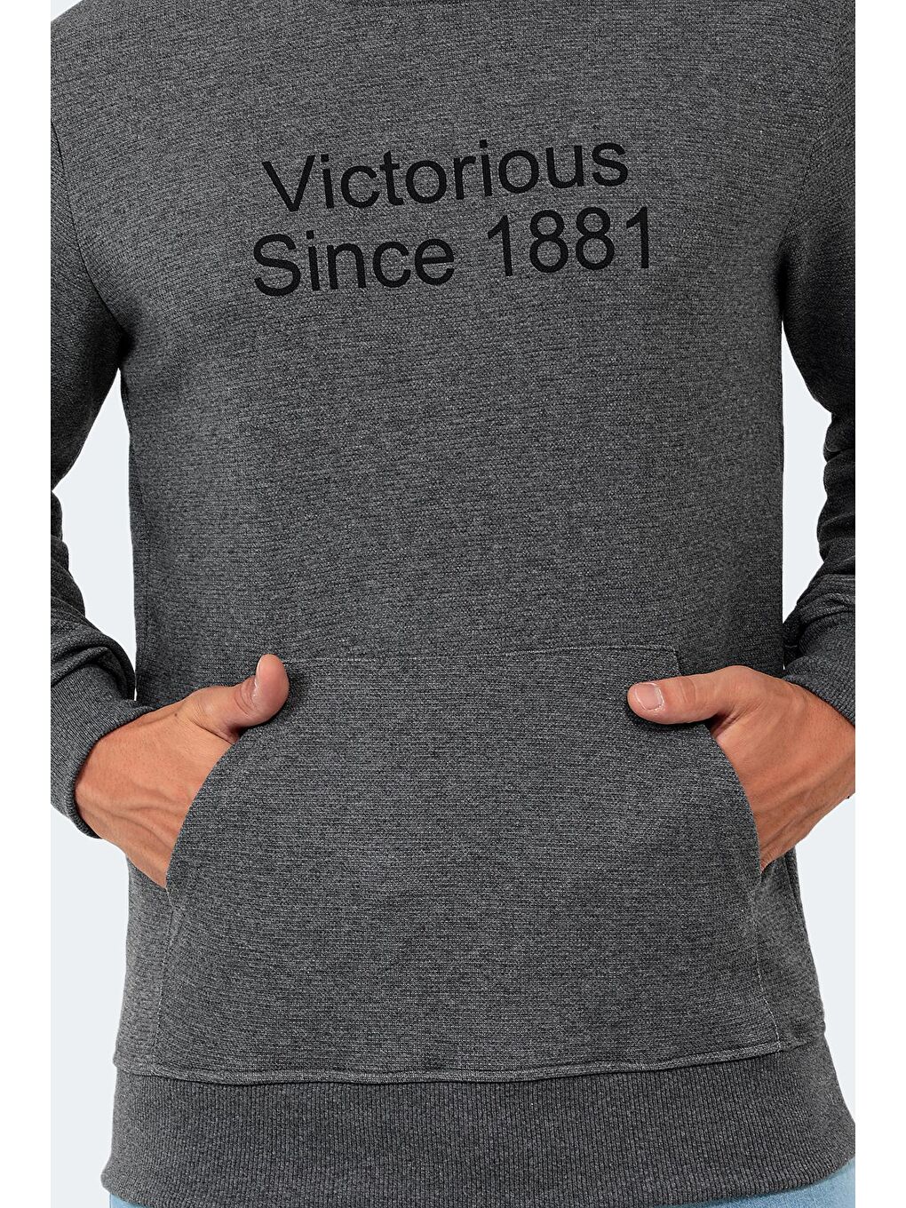 BARNA Erkek Kapüşonlu Sweatshirt Antrasit-4