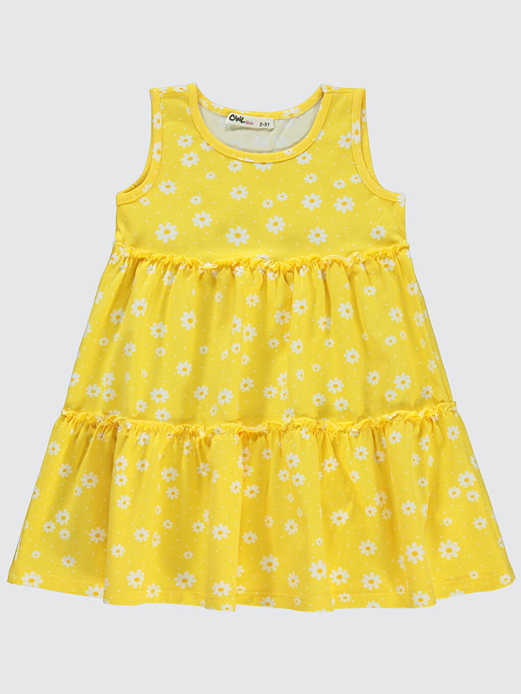 Sarı Girls Kız Çocuk Elbise 2-5 Yaş Ananas