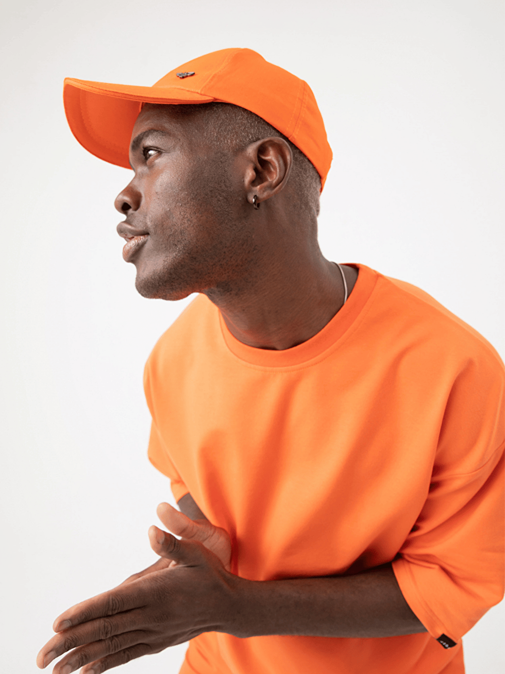 Pembe Erkek Base Oversize Şeftali T-Shirt-4