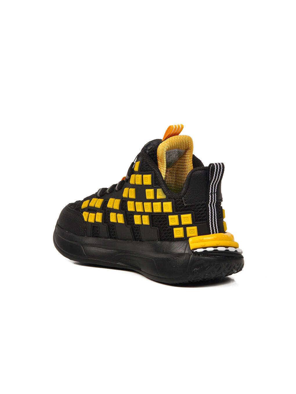 Siyah Sarı Misina Bağcıklı Bilek Boy Erkek Çocuk Sneaker 1974 F-3