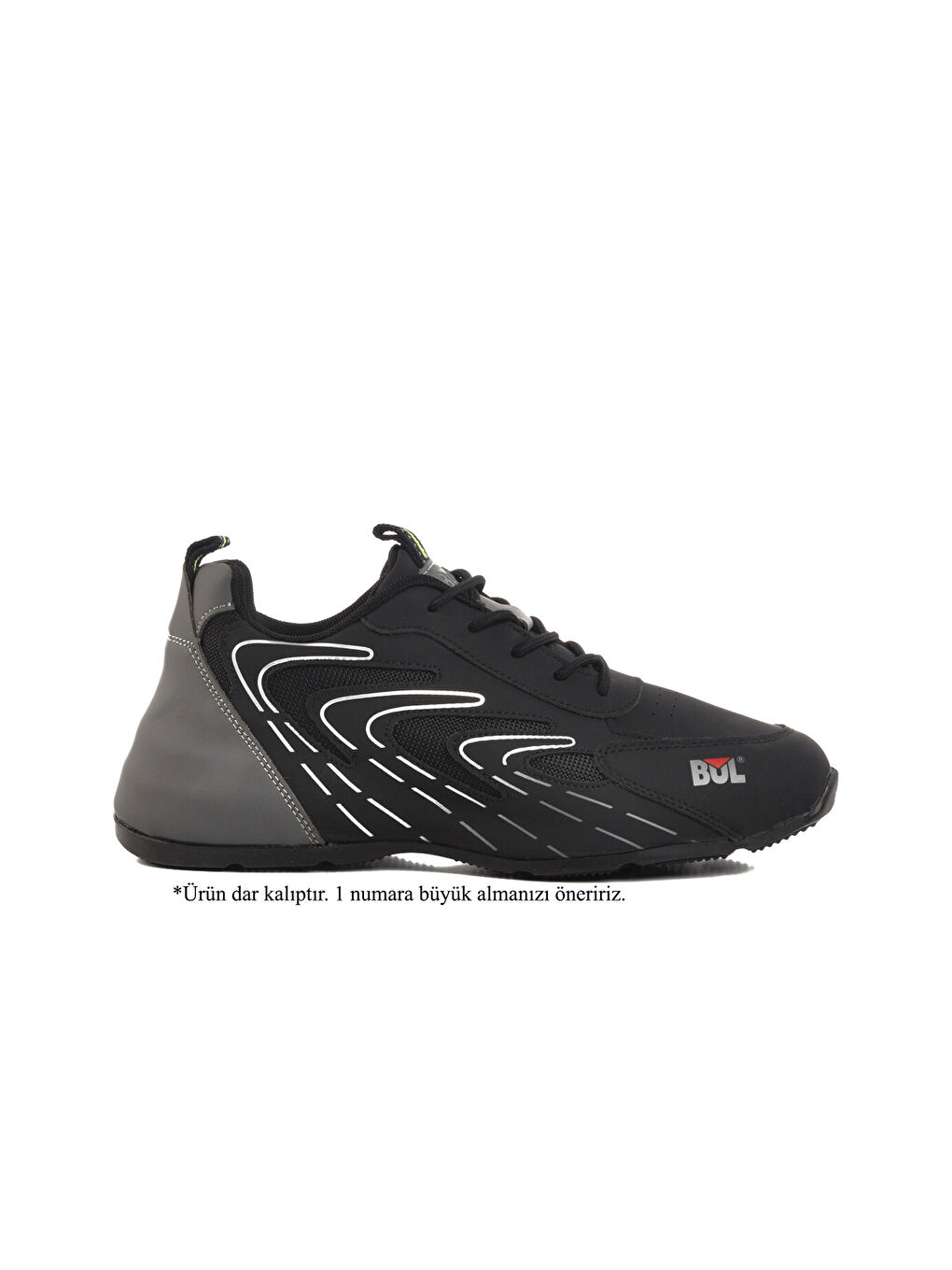 Siyah Memory Foam Dar Kalıp Hafif Erkek Spor Ayakkabı 250443 M