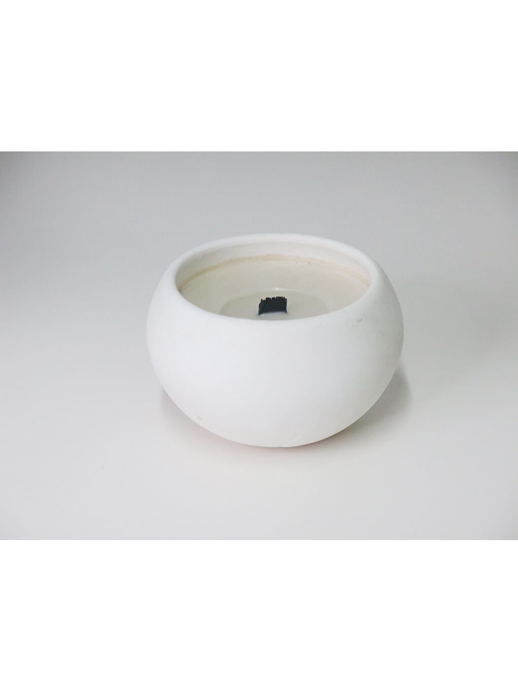 Ekru Taştan Seramik Gardenya Kokulu Çıtırtılı (Crackling) Vegan Mum-2