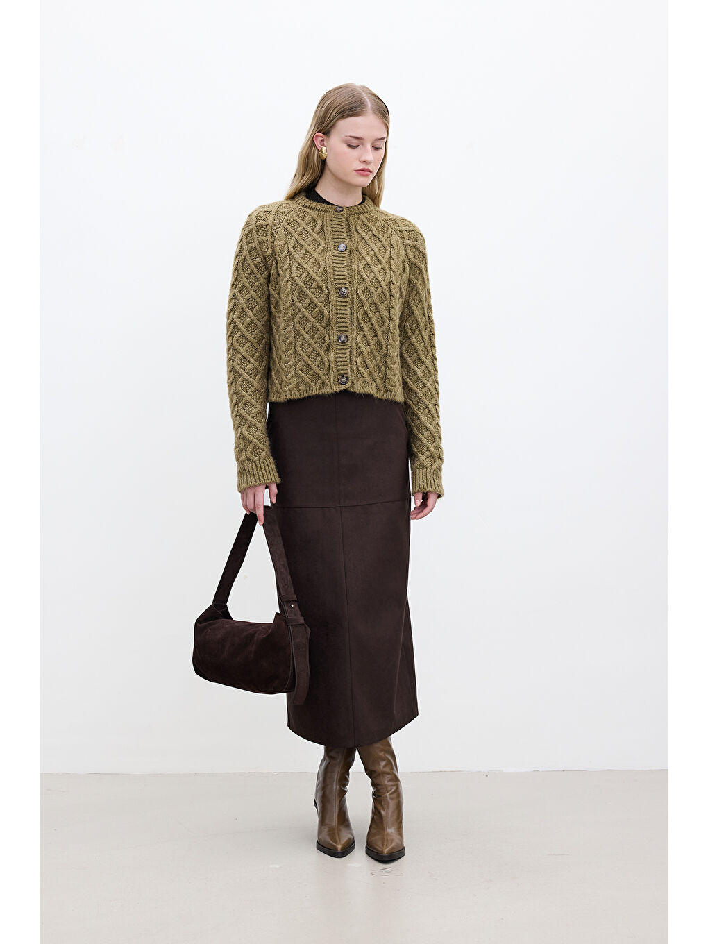 Kahverengi Suni Deri Etek Acı Kahve