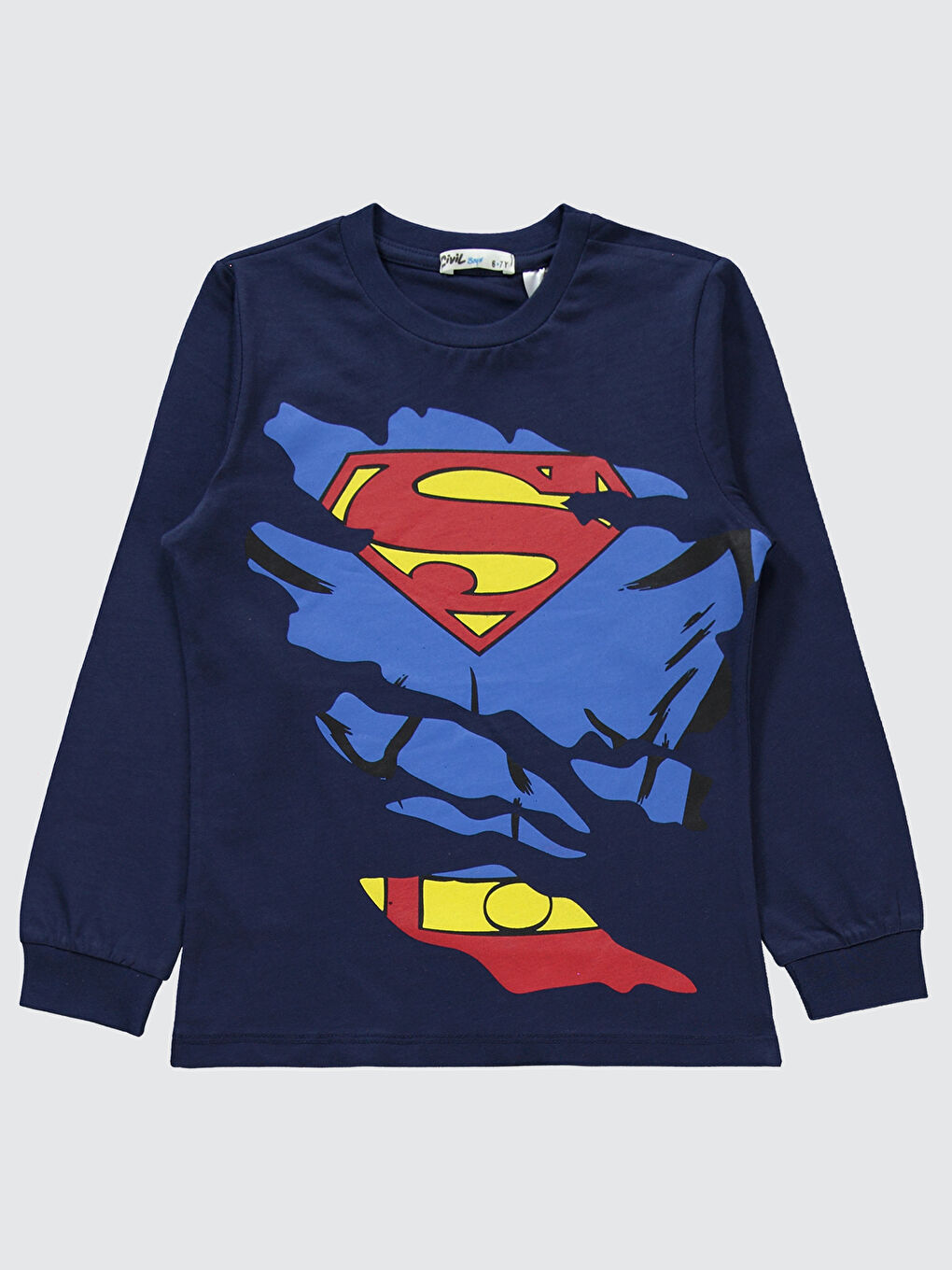 Süperman Erkek Çocuk Pijama Takımı 10-13 Yaş Lacivert-2