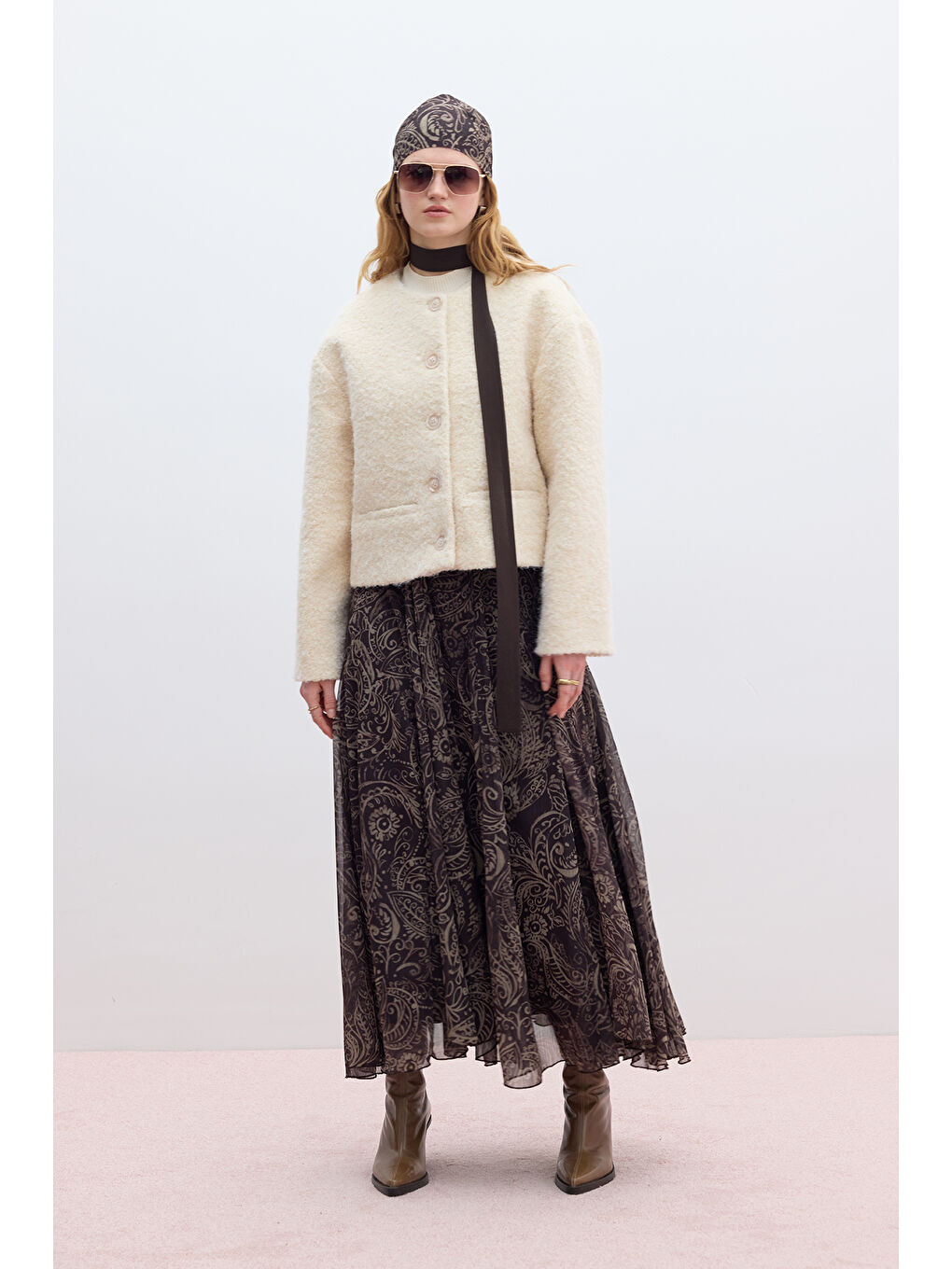 Karışık Volanlı Geniş Etek Freesıa-2