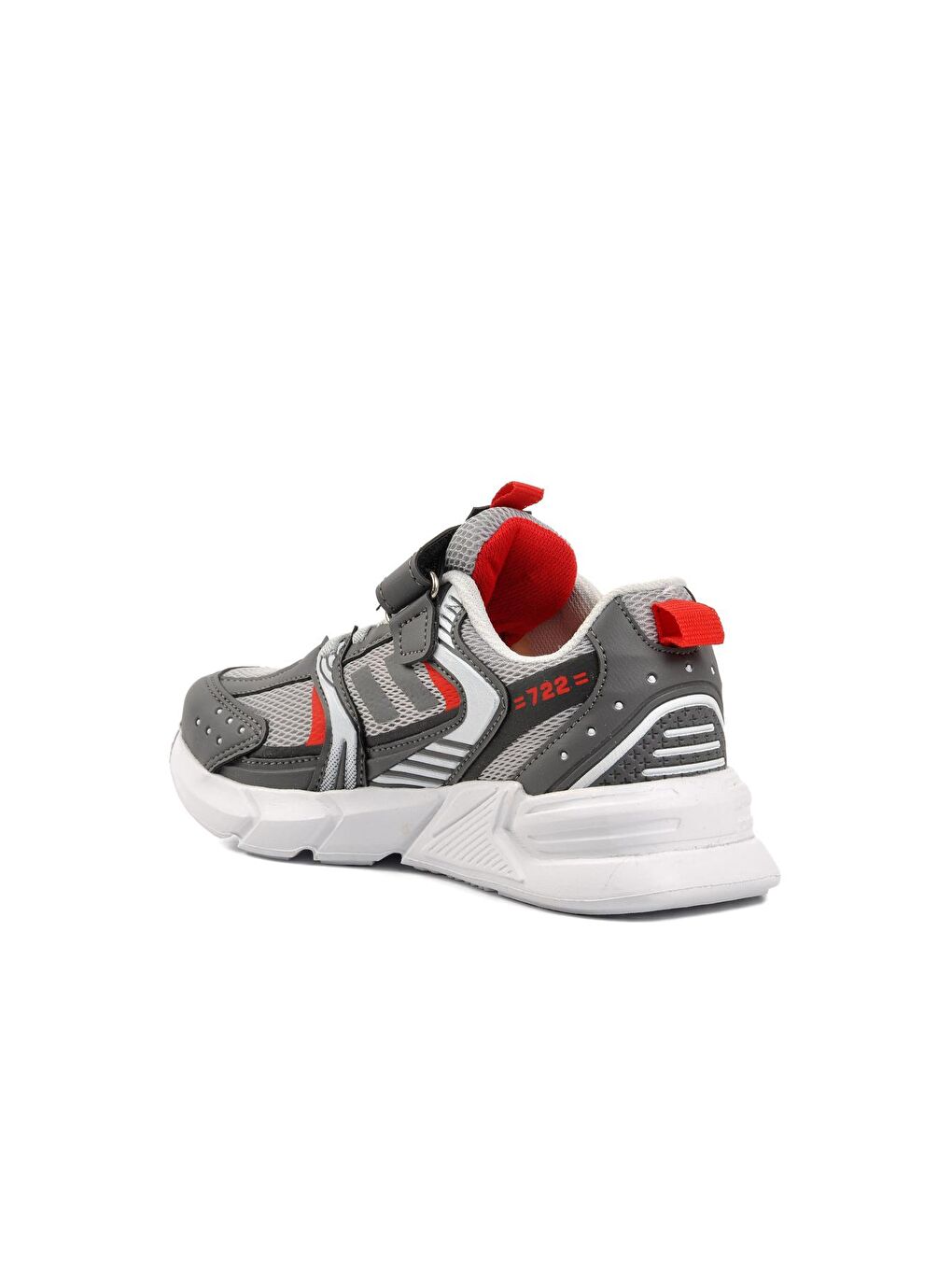 Gri 722Y-F Füme-Kırmızı Çocuk Spor Ayakkabı-2