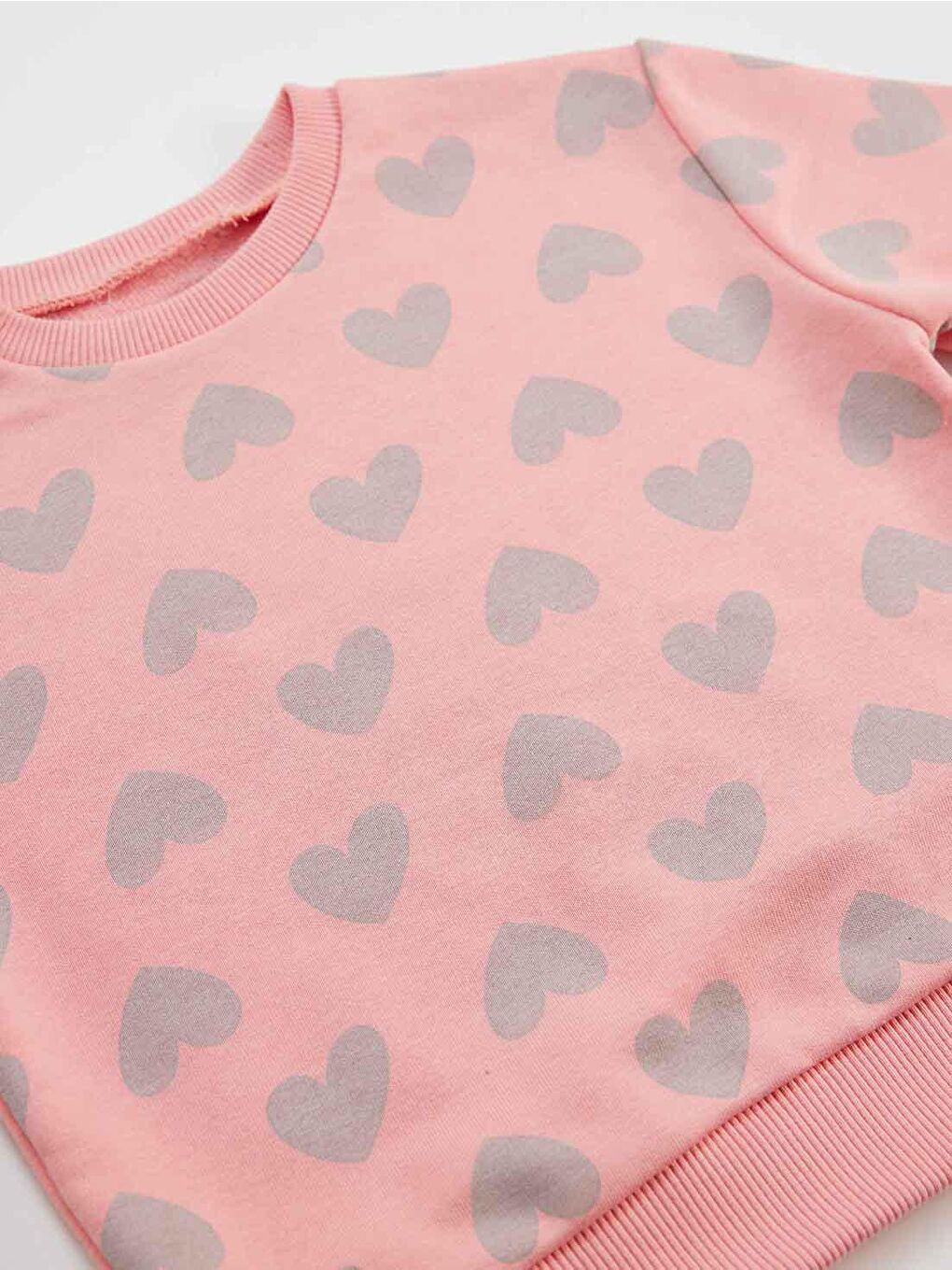 Patenli Kedi Kız Çocuk Pembe Eşofman Takım-4