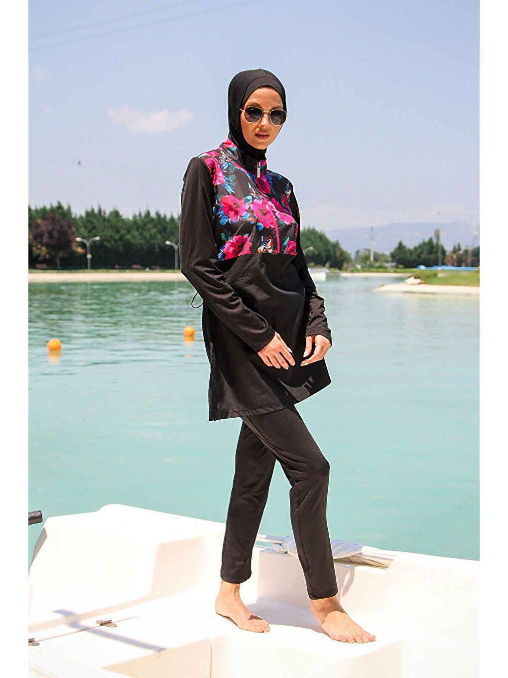 Siyah Tam Kapalı Tesettür Mayo M2268-3