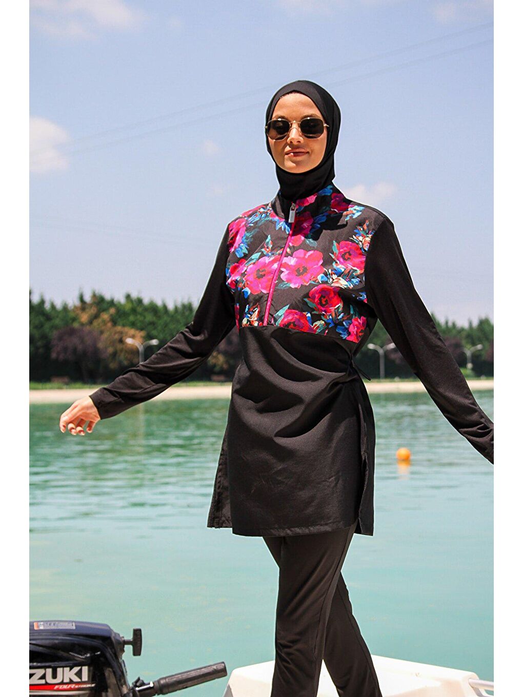 Siyah Tam Kapalı Tesettür Mayo M2268-4