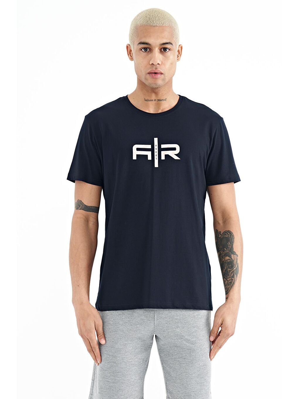 AIR JONES Boris Lacivert Standart Kalıp Erkek T-Shirt - 88206