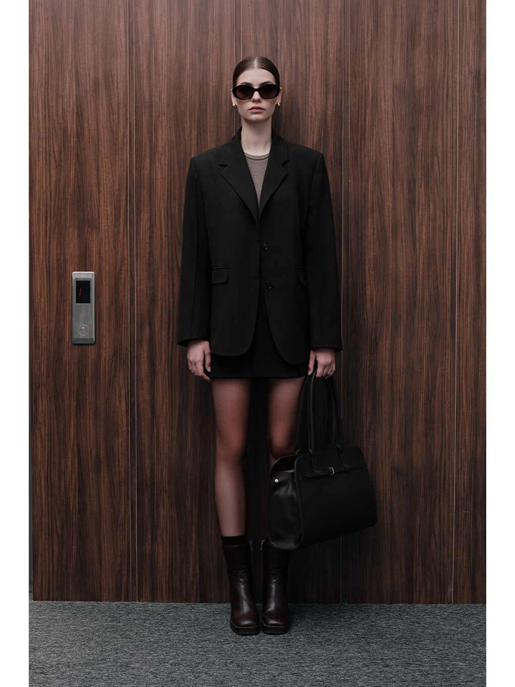 Kahverengi Klasik Kesim Blazer Ceket Acı Kahve-2