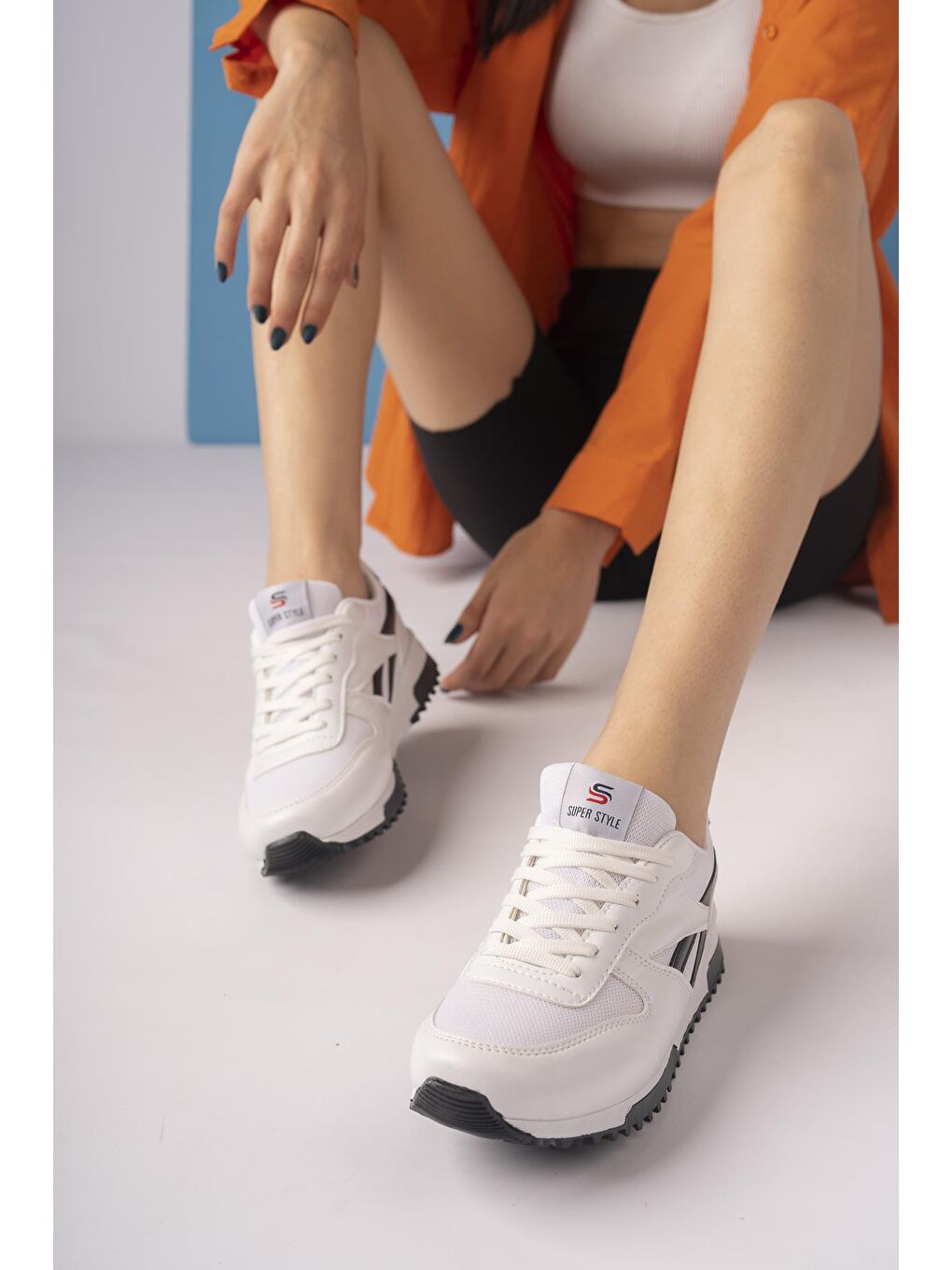 Muggo Beyaz MGMORİS Unisex Günlük Garantili Yürüyüş Koşu Sneaker Spor Ayakkabı