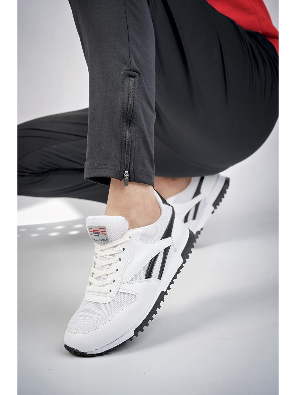 Muggo Beyaz MGMORİS Unisex Günlük Garantili Yürüyüş Koşu Sneaker Spor Ayakkabı - 2