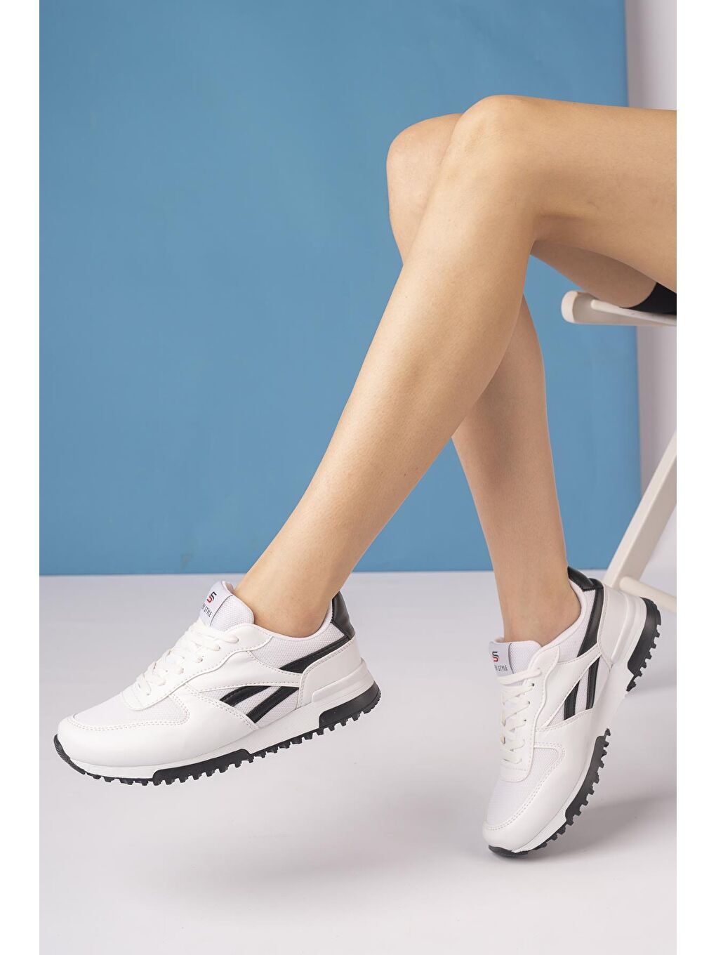 Muggo Beyaz MGMORİS Unisex Günlük Garantili Yürüyüş Koşu Sneaker Spor Ayakkabı - 4
