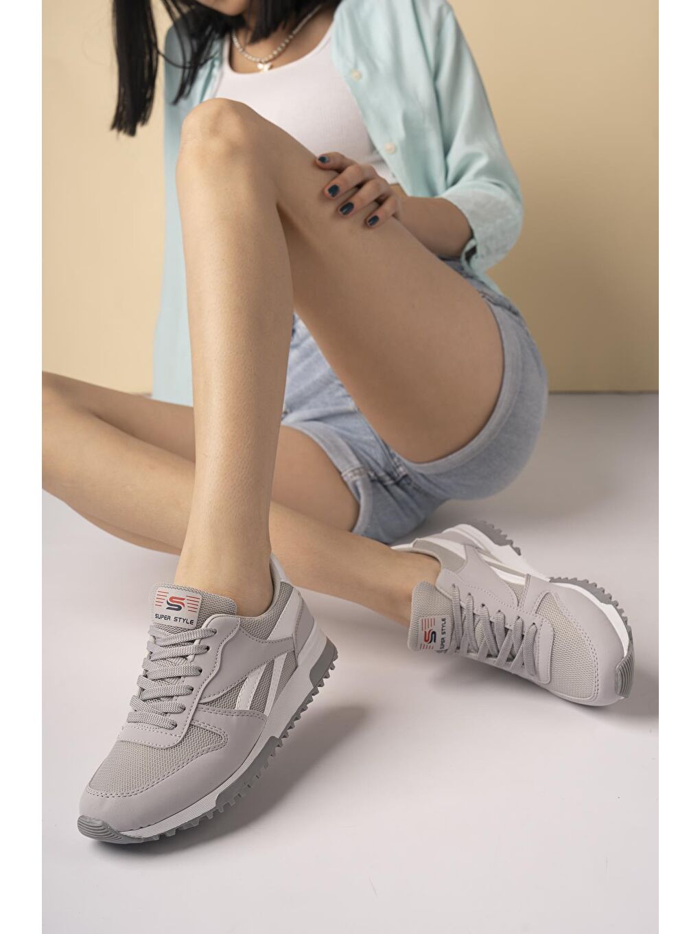 Gri MGMORİS Unisex Günlük Garantili Yürüyüş Koşu Sneaker Spor Ayakkabı-6