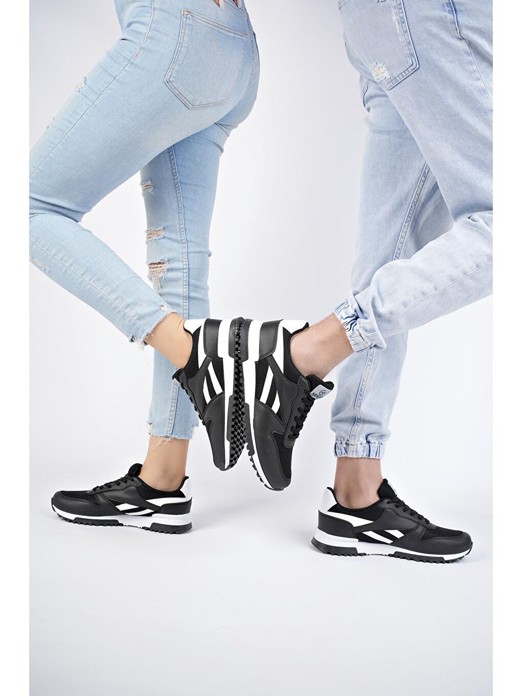 Muggo Siyah MGMORİS Unisex Günlük Garantili Yürüyüş Koşu Sneaker Spor Ayakkabı - 5