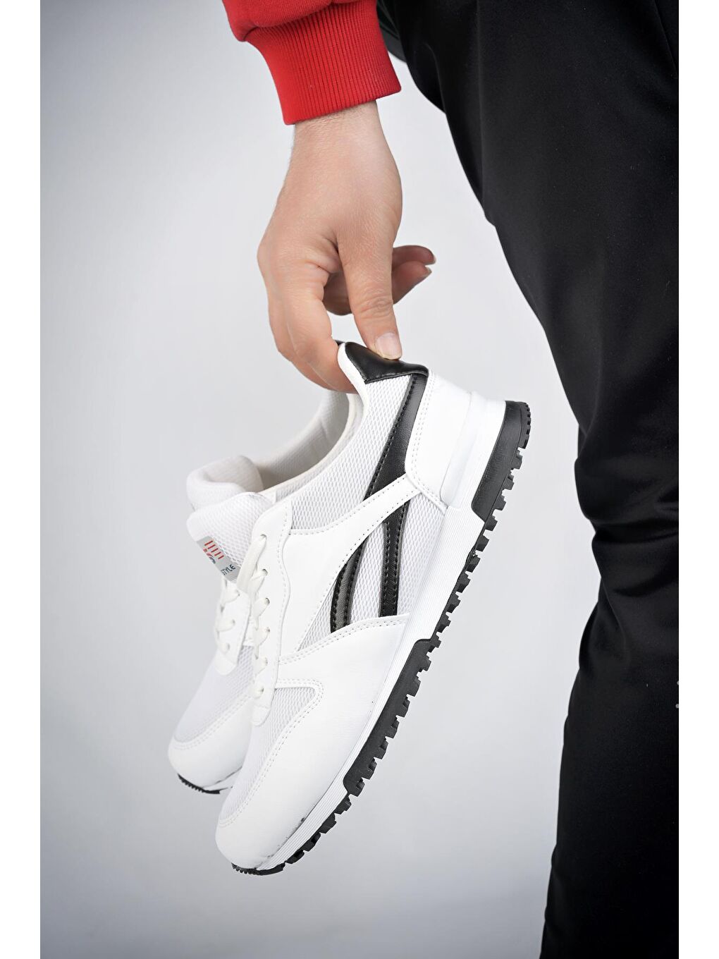 Muggo Beyaz Elvi Unisex Ortopedik Günlük  Yürüyüş Koşu Sneaker Spor Ayakkabı - 3