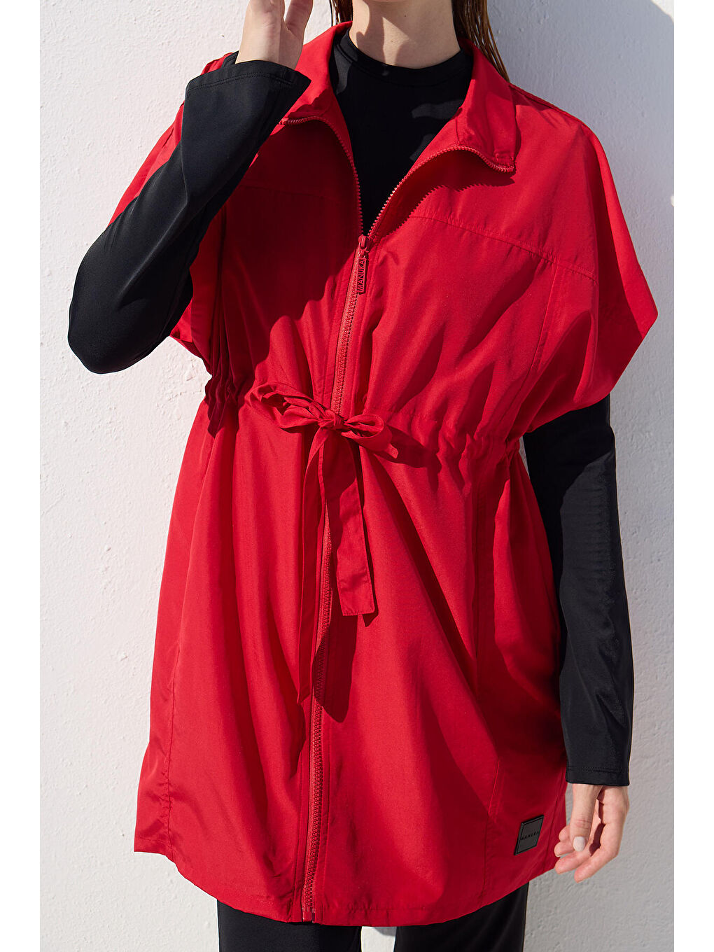 Kırmızı Tesettür Mayo Yelek-4