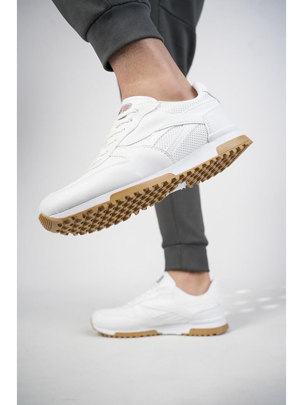 Beyaz Blake Unisex Ortopedik Günlük  Yürüyüş Koşu Sneaker Spor Ayakkabı-2