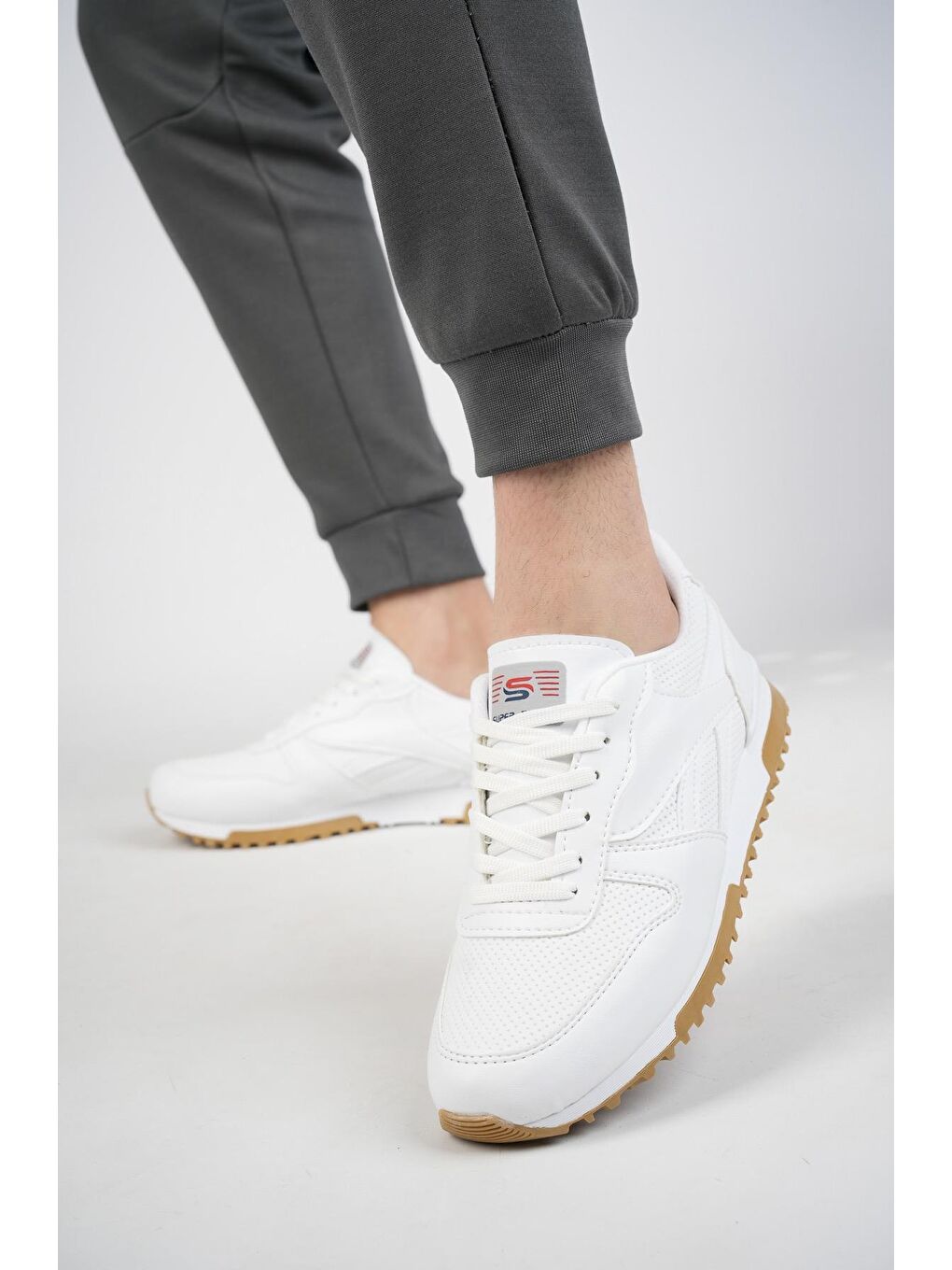 Beyaz Blake Unisex Ortopedik Günlük  Yürüyüş Koşu Sneaker Spor Ayakkabı-4