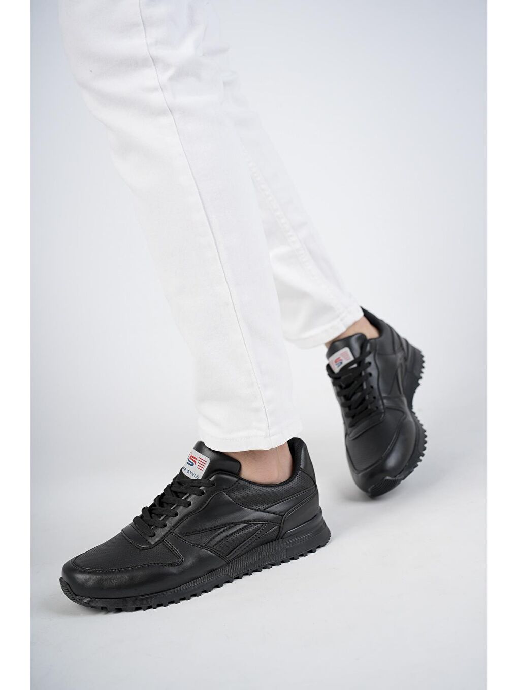 Siyah Blake Unisex Ortopedik Günlük  Yürüyüş Koşu Sneaker Spor Ayakkabı-4