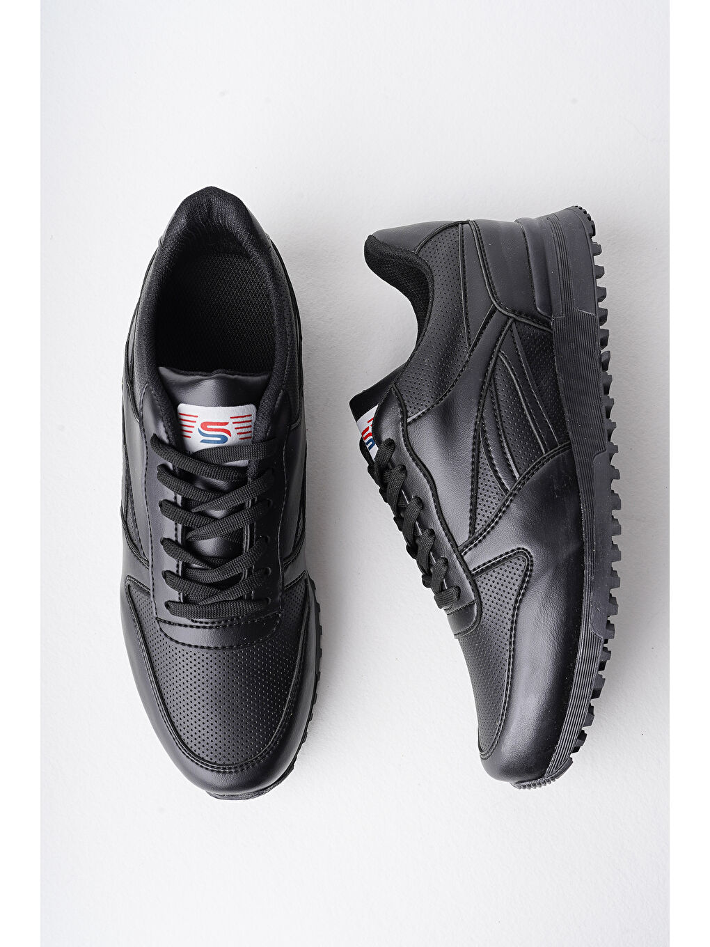 Siyah Blake Unisex Ortopedik Günlük  Yürüyüş Koşu Sneaker Spor Ayakkabı-6