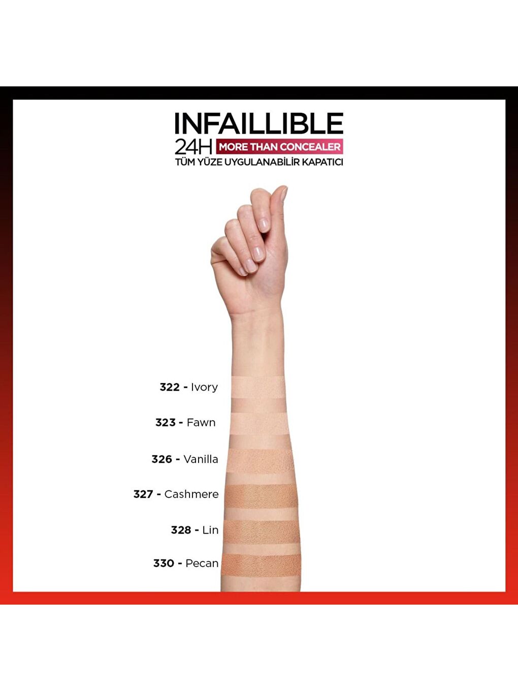 L'Oreal Paris Nude Infaillible Tüm Yüze Uygulanabilir Kapatıcı 326 Vanilla - 6