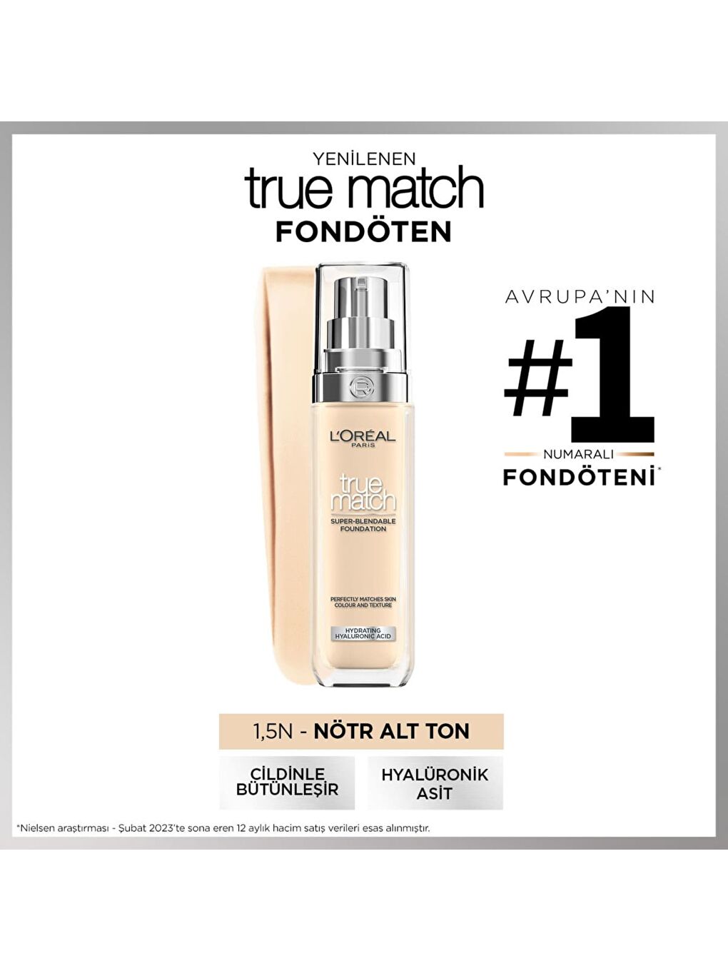 L'Oreal Paris True Match Bakım Yapan Fondöten 1.5 Linen (30 ml)
