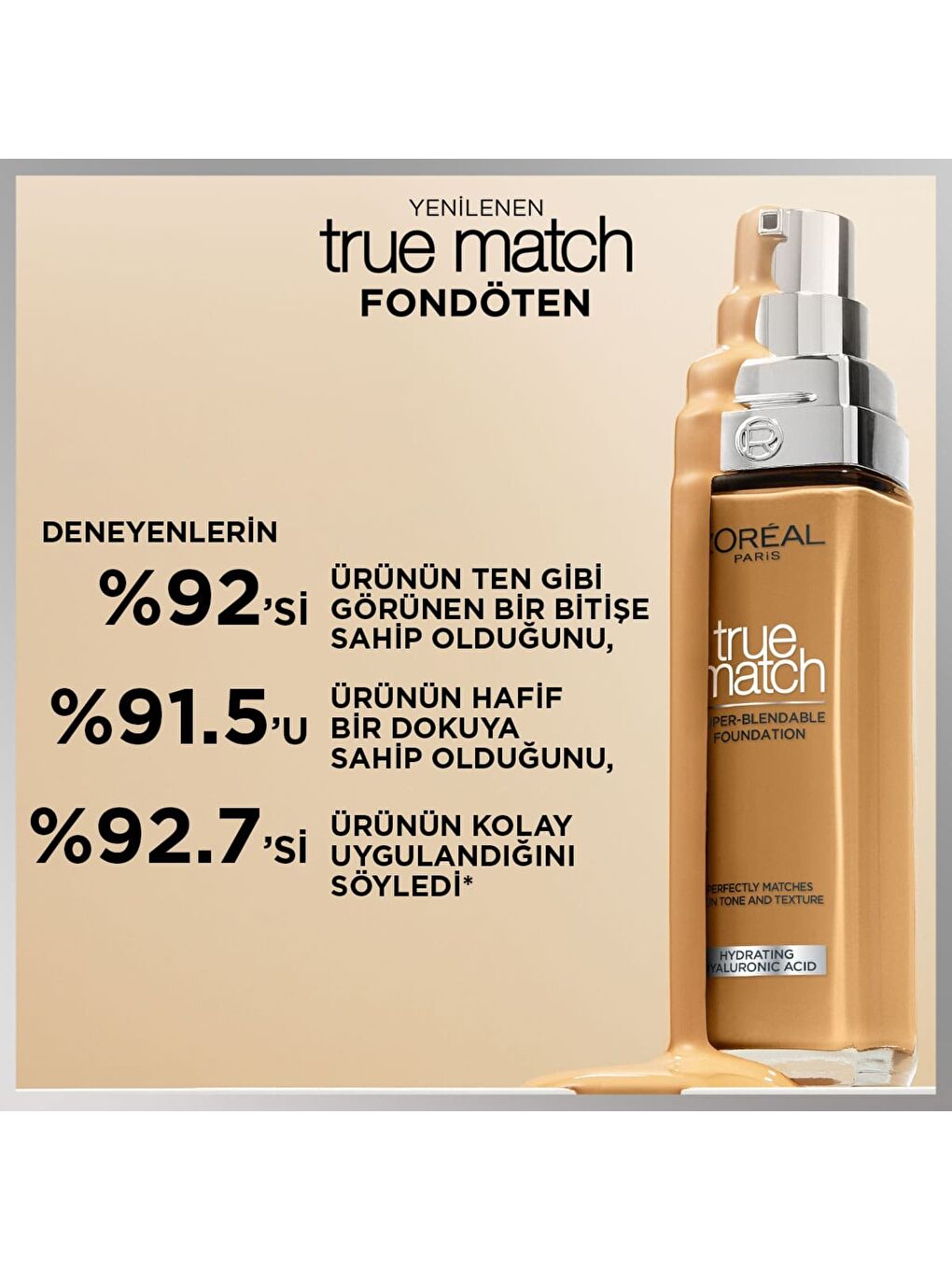True Match Bakım Yapan Fondöten 3D3W Golden Beige (30 ml)-2