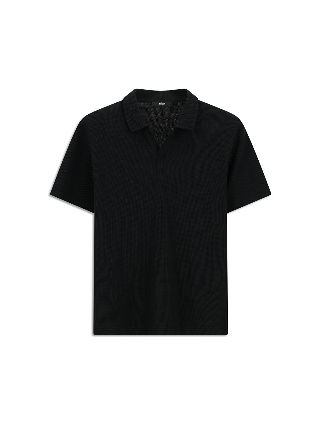 Siyah Regular Fit Pamuklu Polo Yaka Tişört-8