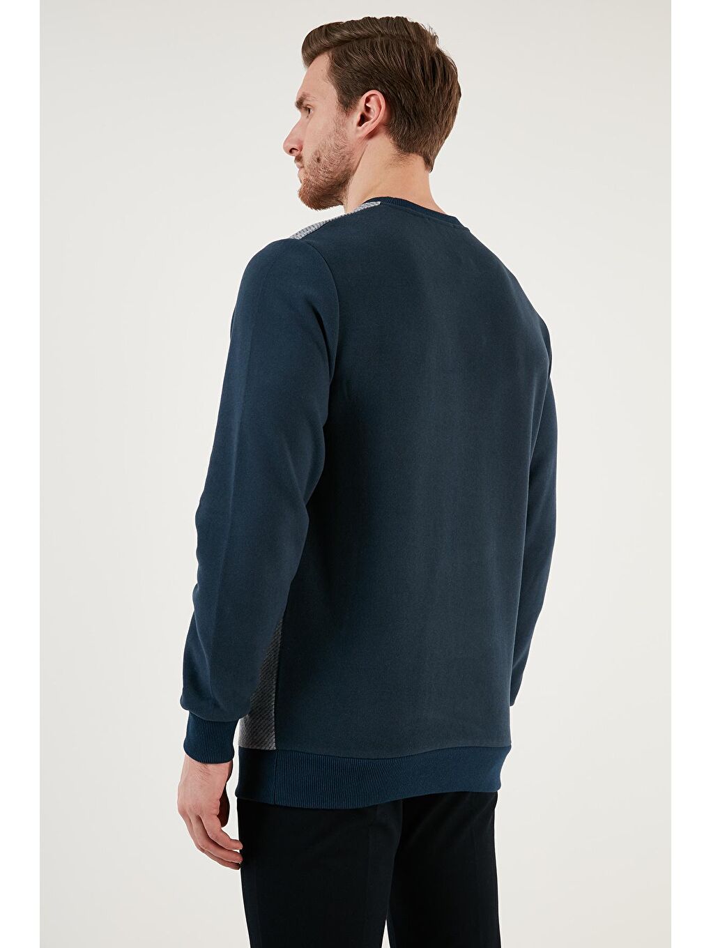 Buratti İndigo Pamuklu Regular Fit Bisiklet Yaka Erkek Sweatshirt 5905041 - 4