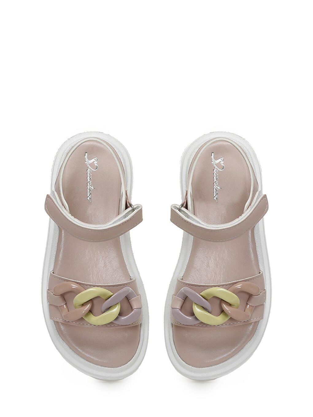 Pembe ZIN 3FX Pudra Kız Çocuk Sandalet-3